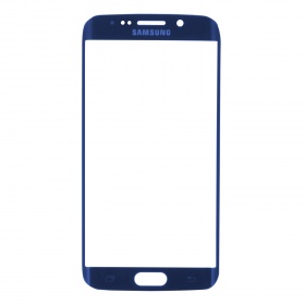 Закаленное стекло Samsung G925F/S6 Edge закругленное синее ОРИГИНАЛ