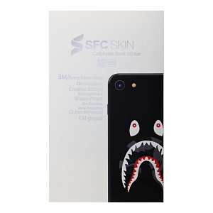 Наклейка iPhone X на корпус SFC SKIN Челюсти акулы
