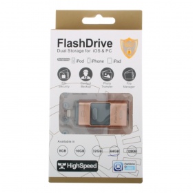 К.П. USB 64 Гб для iOs/Android/Mac, PC FlashDrive LXM L03/L06 золото