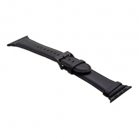 Браслет для Apple Watch 42/44 мм кожаный черный