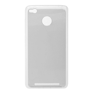 Накладка Xiaomi Redmi 3s силиконовая зеркальная серебро