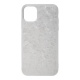 Накладка iPhone 11 силиконовая прозрачная Мраморная белая