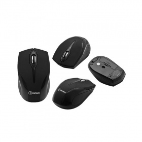 Мышь OXION OMSW001BK черная, оптическая беспроводная 1200/1600 DPI, 6кн, 2,4Ггц, 2хAAA