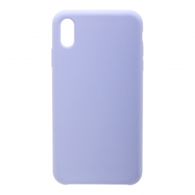 Накладка iPhone XS Max Silicone Case прорезиненная сиреневая