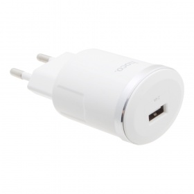 СЗУ с USB 2,4A + кабель Lightning 8-pin Hoco C37A белый