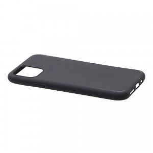 Накладка iPhone 11 Pro резиновая матовая однотонная черная