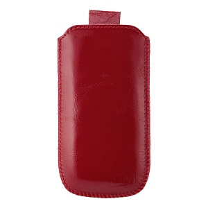 Чехол AA для HTC Explorer кожа красная глянец