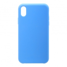 Накладка iPhone XR Silicone Case прорезиненная синяя
