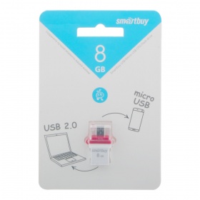 К.П. USB 8 Гб SmartBuy OTG POKO series белая