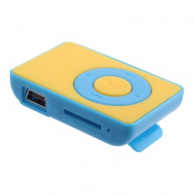 Плеер RK-304d желто-синий microSD/прищепка