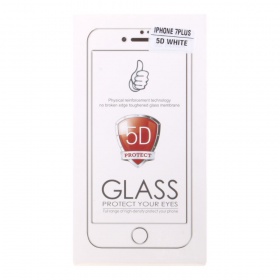 Закаленное стекло iPhone 7/8 Plus 5D белое