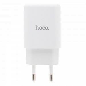 СЗУ с 2 USB 2,1A + кабель Lightning 8-pin Hoco C62A белый