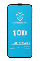 Закаленное стекло iPhone XS Max 10D черное