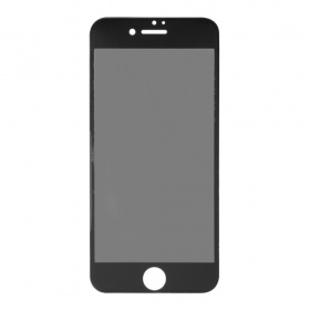 Закаленное стекло iPhone 7/8 3D АнтиШпион затемненное черное